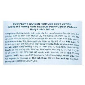 Sữa Dưỡng Thể B.O.M Hương Nước Hoa Peony Garden 200ml