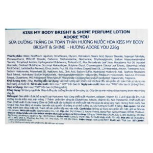 Sữa Dưỡng Thể Kiss My Body Sáng Da Adore You 226g
