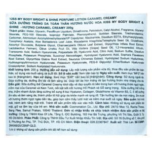 Sữa Dưỡng Thể Kiss My Body Sáng Da Caramel Creamy 200g