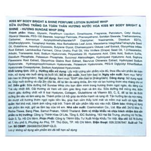 Sữa Dưỡng Thể Kiss My Body Sáng Da Sundae Whip 200g