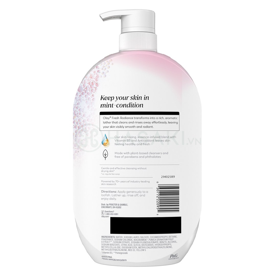 Sữa Tắm Olay Tươi Mát Dài Lâu Hương Dâu Và Bạc Hà 1035ml