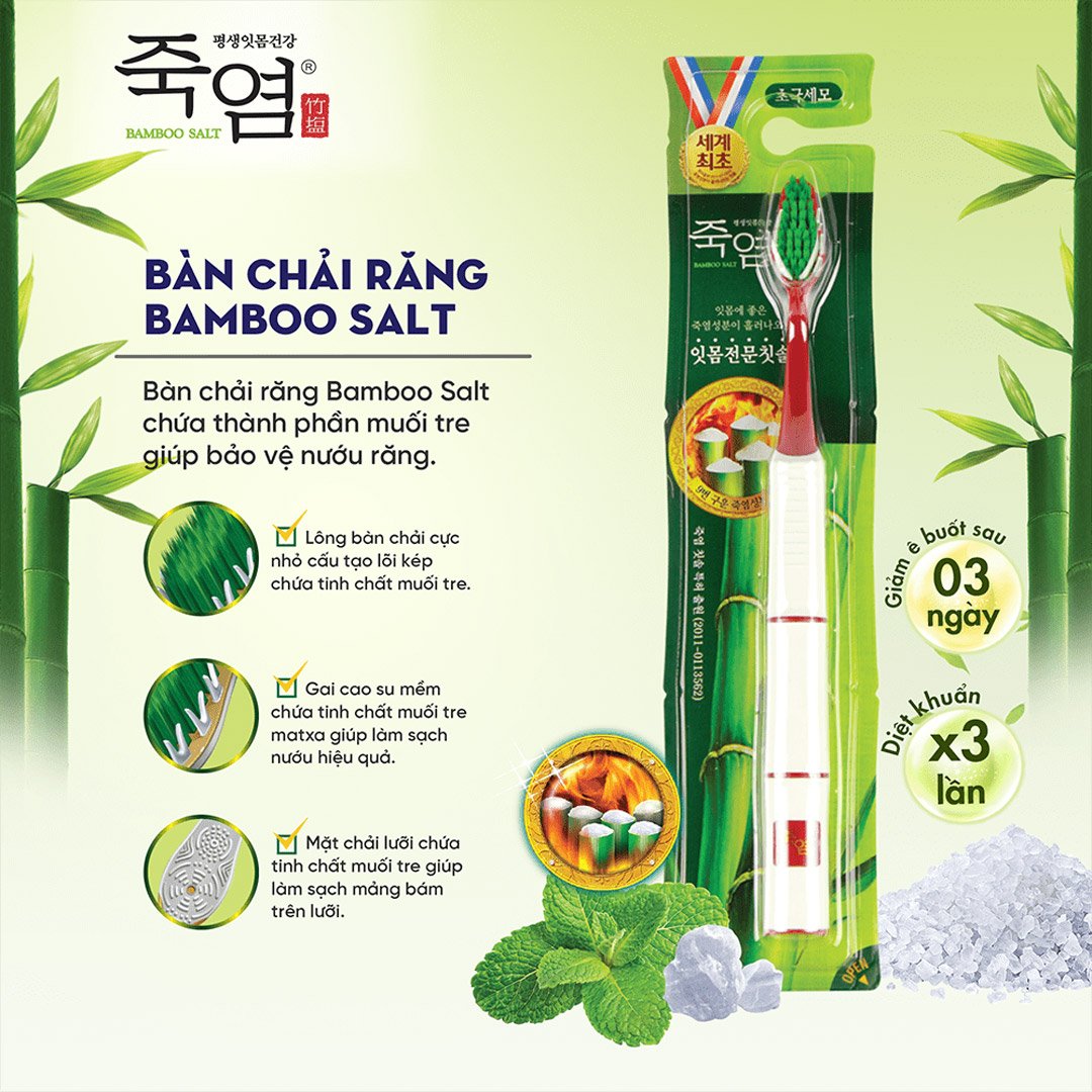Bàn Chải Đánh Răng Bamboo Salt In Mom Chăm Sóc Nướu (1 Cây)