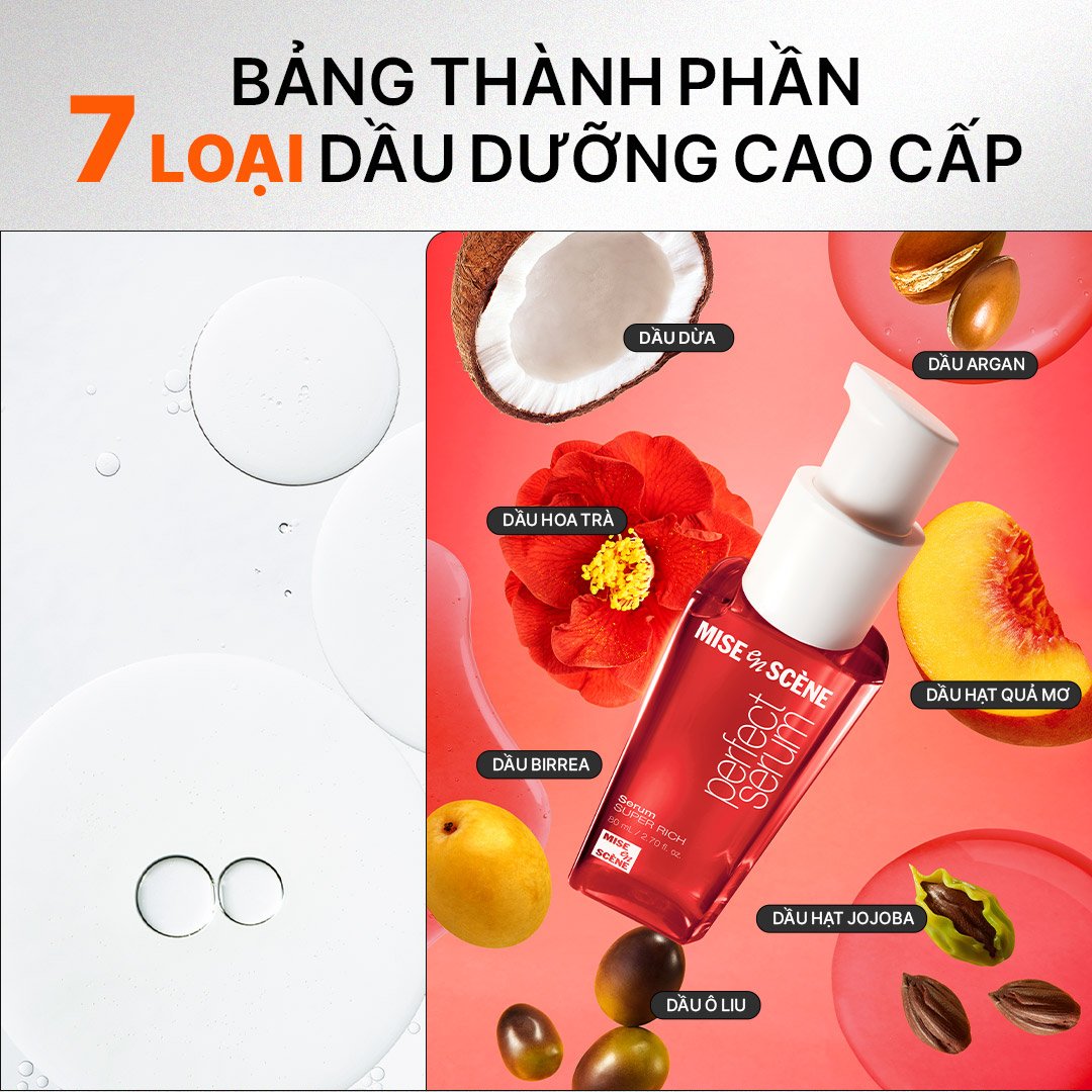 Combo 2 Serum Dưỡng Tóc Mise en scène Super Rich Phục Hồi Hư Tổn 80ml