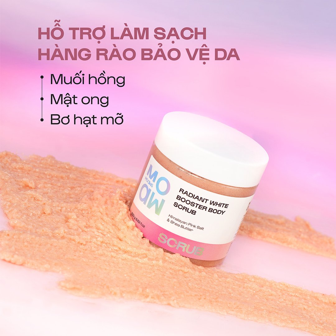 Combo 2 Tẩy Tế Bào Chết Toàn Thân Moaw Moaws Muối Hồng Sáng Da 250g