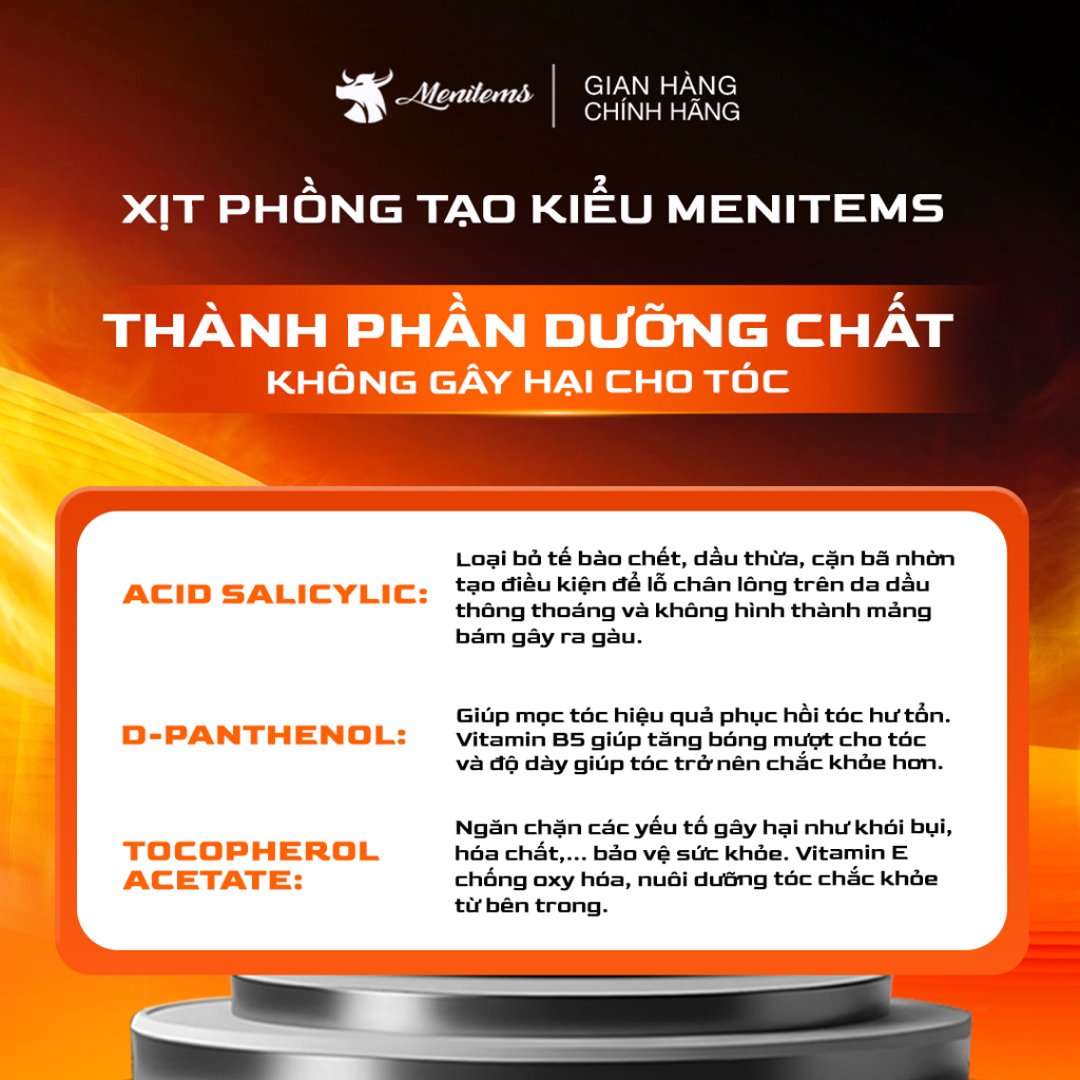 Combo Menitems Sáp Tạo Kiểu Clay Wax - IcyVibe 45g + Xịt Tạo Phồng Tạo Kiểu Đa Năng 100ml