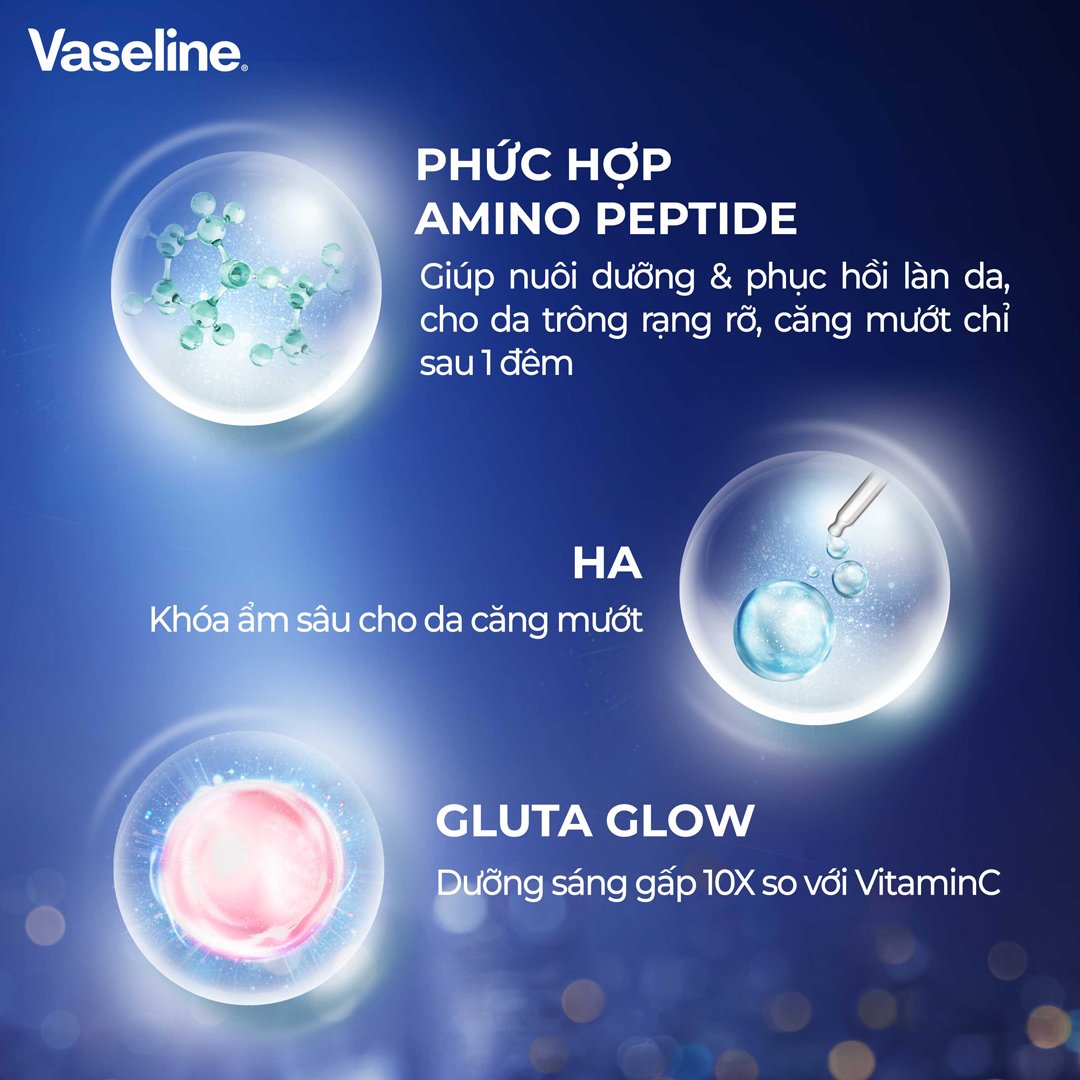 Combo Vaseline Mặt Nạ Serum Dưỡng Thể Căng Mướt 300ml (Mới) + Sữa Dưỡng Thể Bảo Vệ Sáng Mịn Ban Ngày 300ml (Mới)