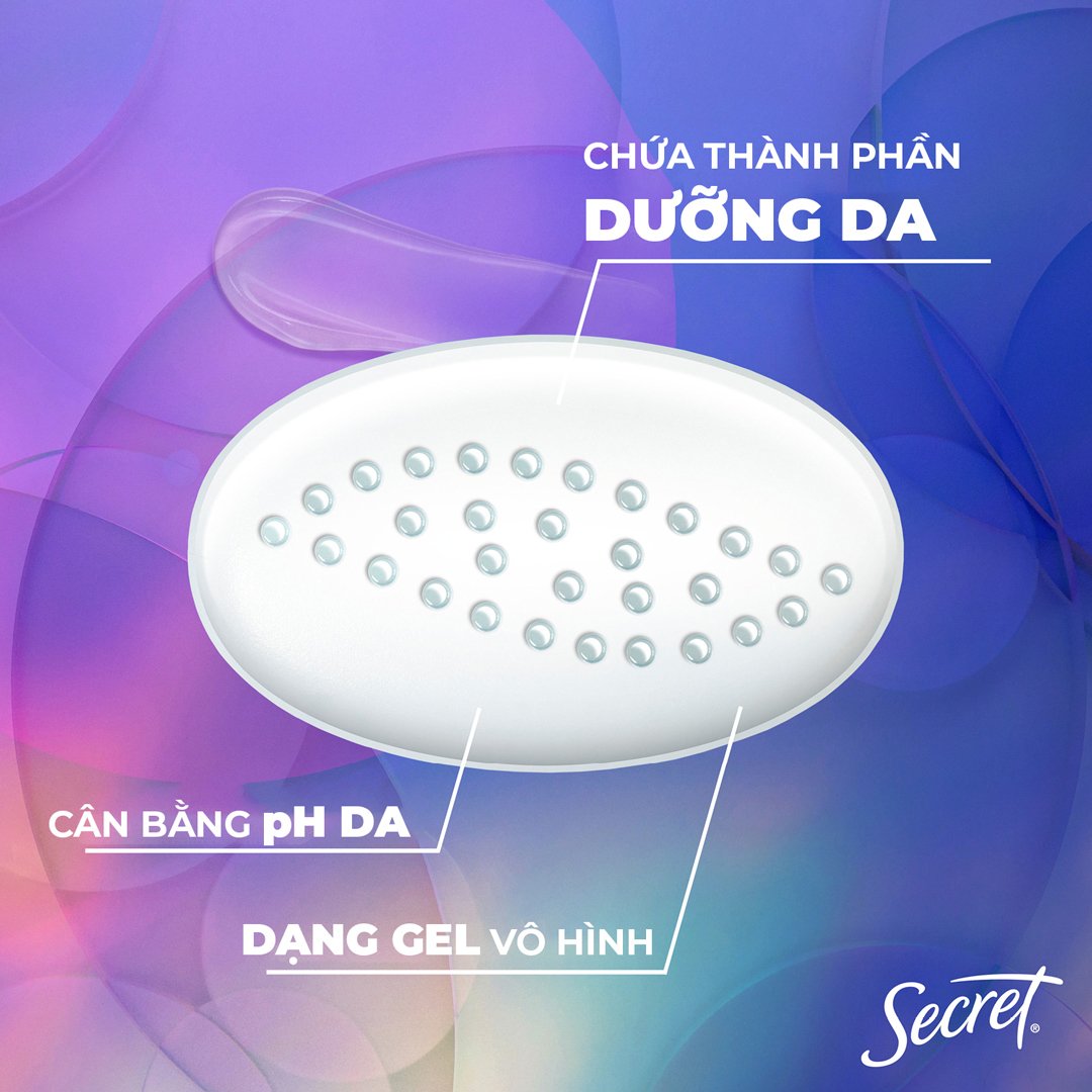 Gel Khử Mùi Secret Giảm Tiết Mồ Hôi Hương Lavender 73g