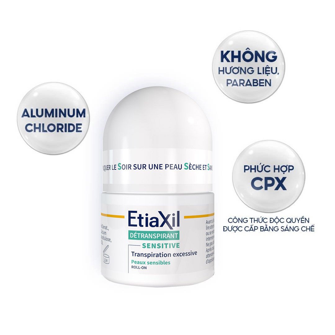 Lăn Khử Mùi EtiaXil Nhãn Xanh Cho Da Nhạy Cảm 15ml