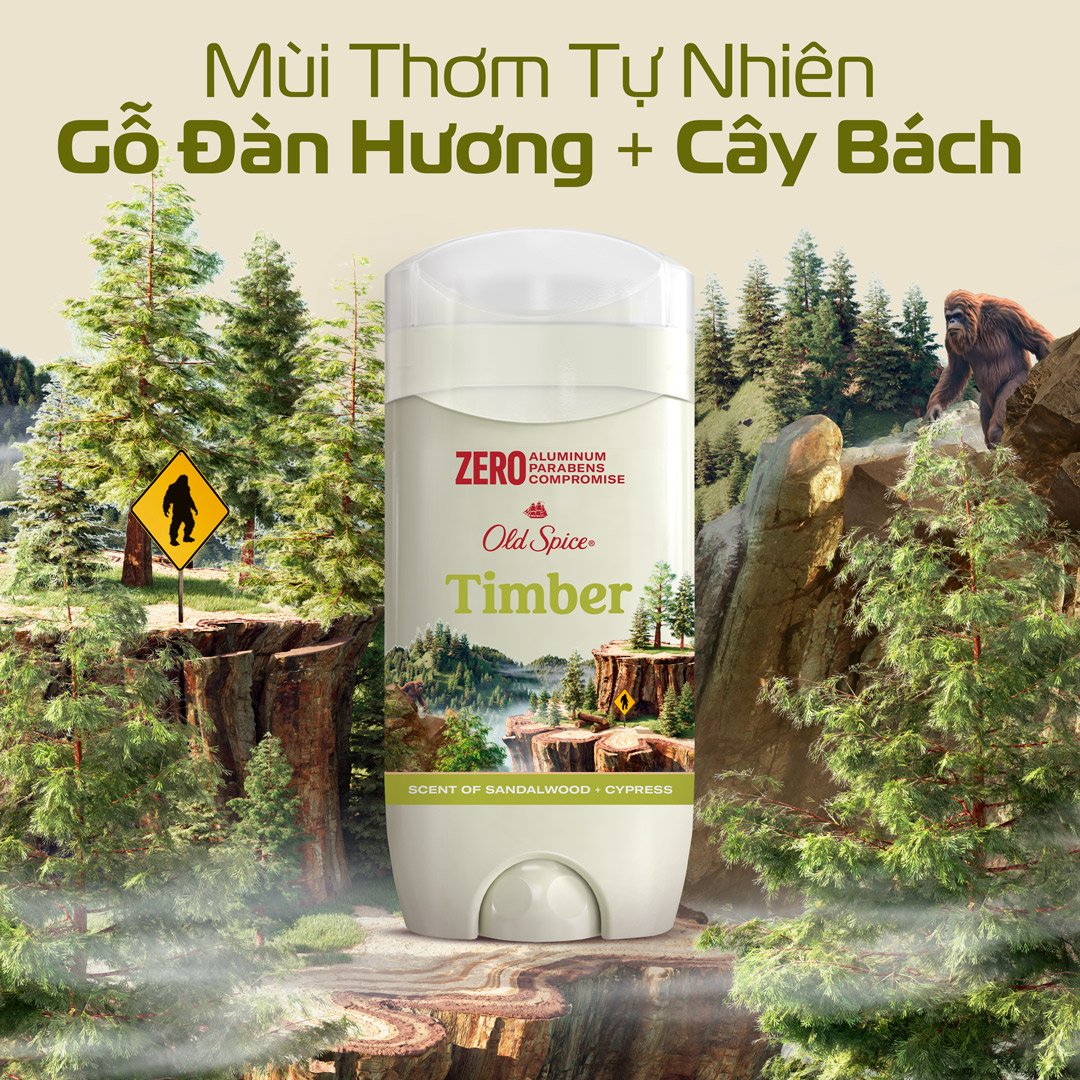 Sáp Khử Mùi Old Spice Hương Timber 85g