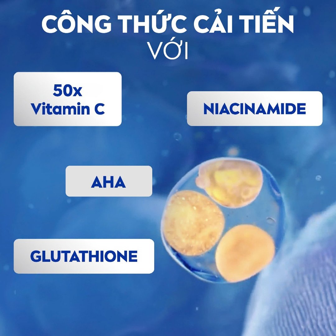 Serum Dưỡng Thể Nivea C & AHA Dưỡng Sáng & Sạch Da Chết 300ml