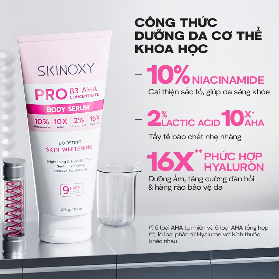 Serum Dưỡng Thể Skinoxy Dưỡng Sáng Đều Màu Da 275g
