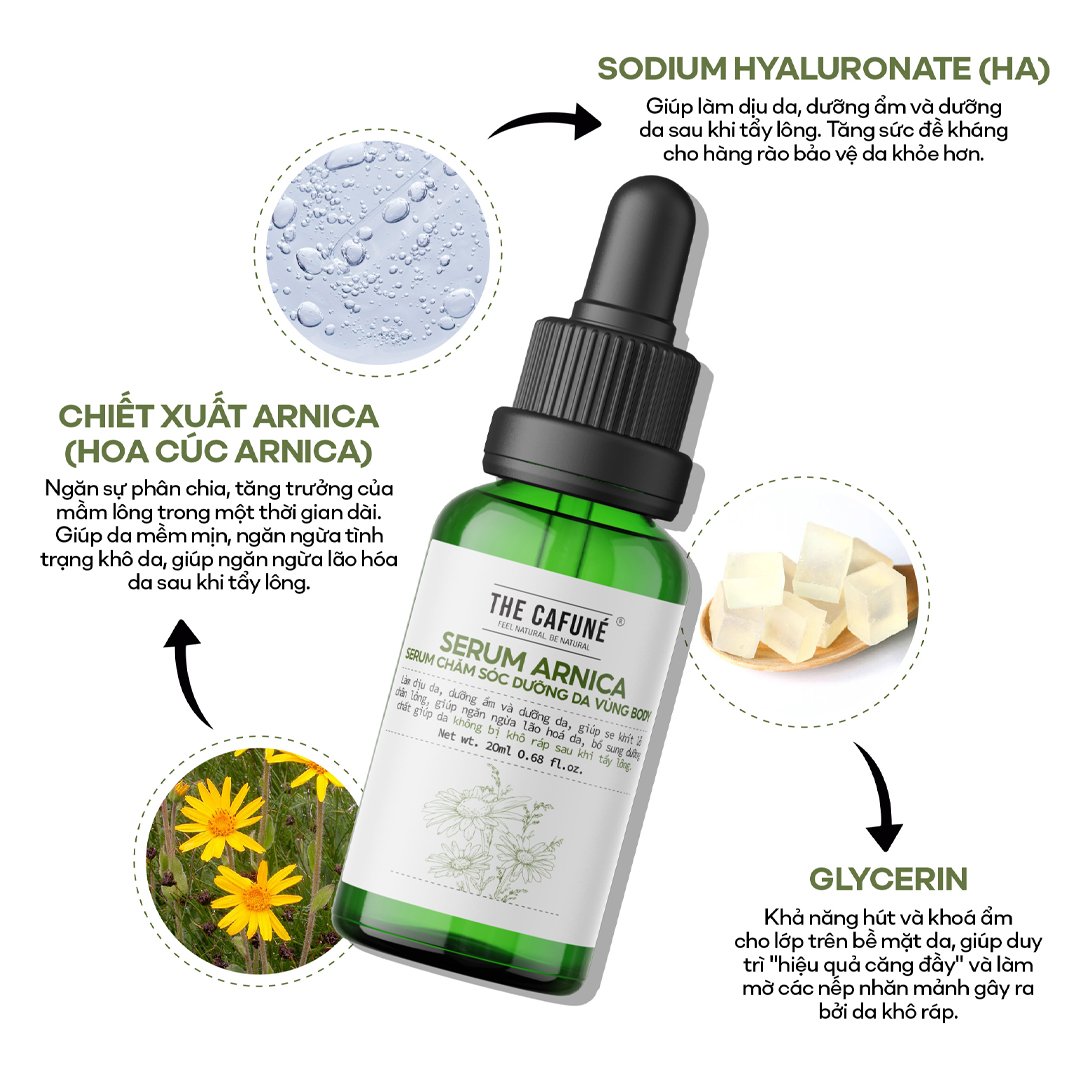 Serum The Cafuné Ngăn Mọc Lông Chiết Xuất Hoa Cúc 20ml