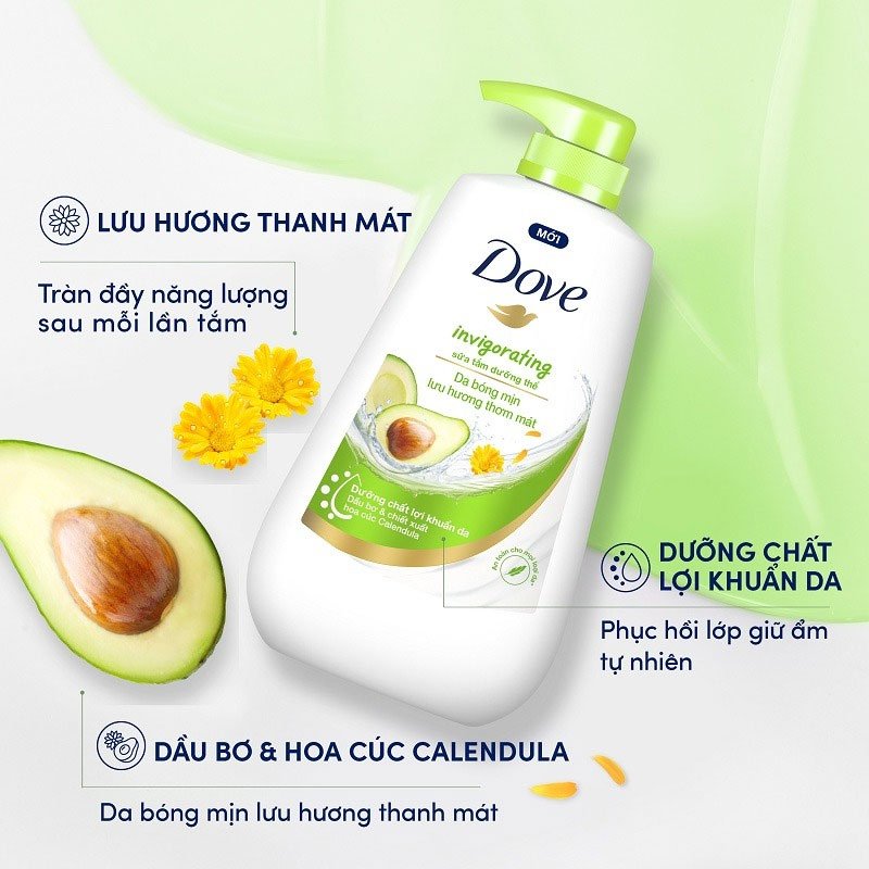Sữa Tắm Dưỡng Thể Dove Tươi Mát, Da Sảng Khoái 900g