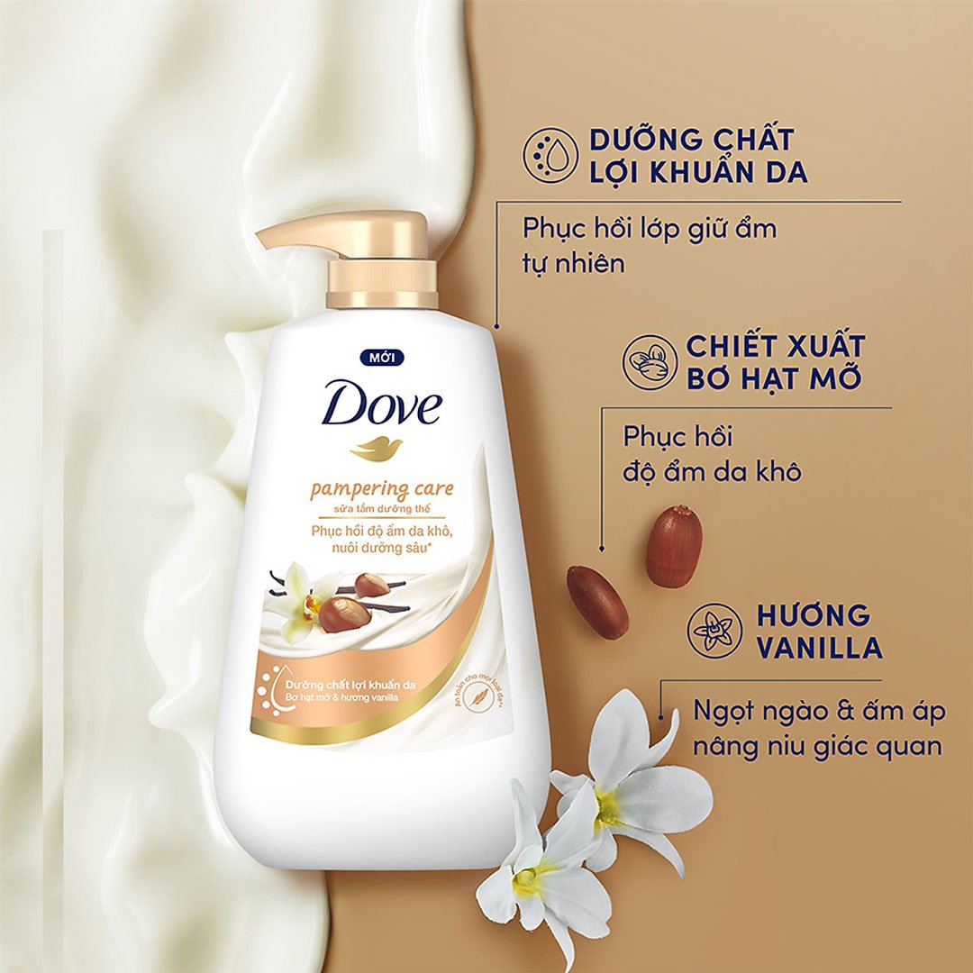Sữa Tắm Dưỡng Thể Dove Cải Thiện Làn Da Khô 500g