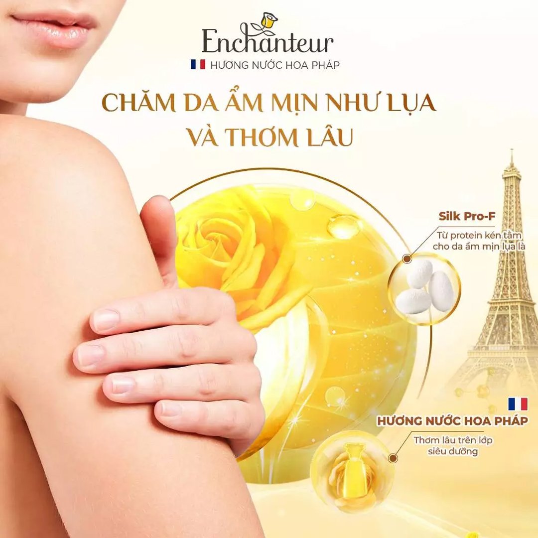 Sữa Tắm Enchanteur Nước Hoa Dưỡng Da Sensation 650g