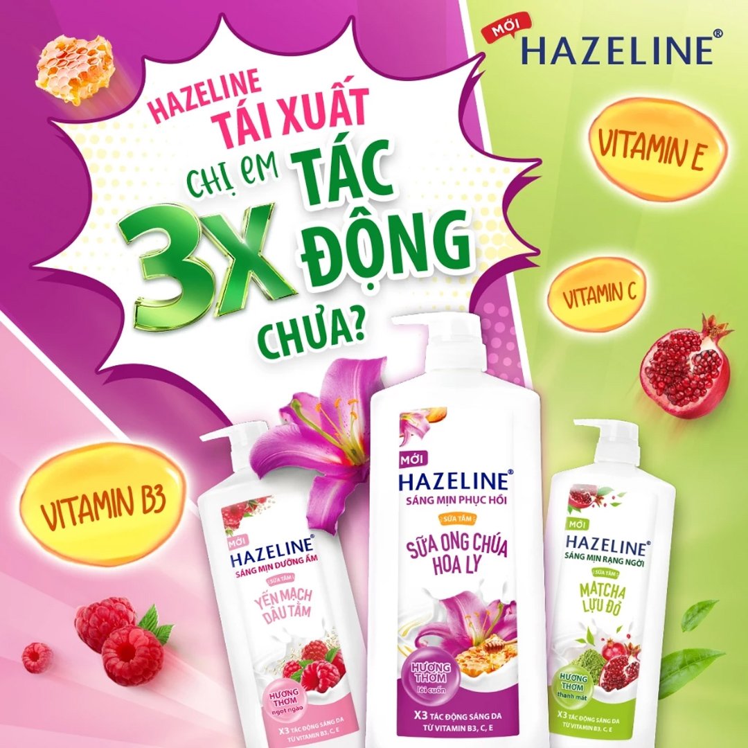 Sữa Tắm Hazeline Sáng Mịn Yến Mạch & Dâu Tằm 1kg (Mới)