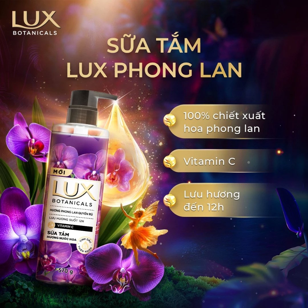 Sữa Tắm Lux Botanicals Hương Phong Lan Quyến Rũ 570g