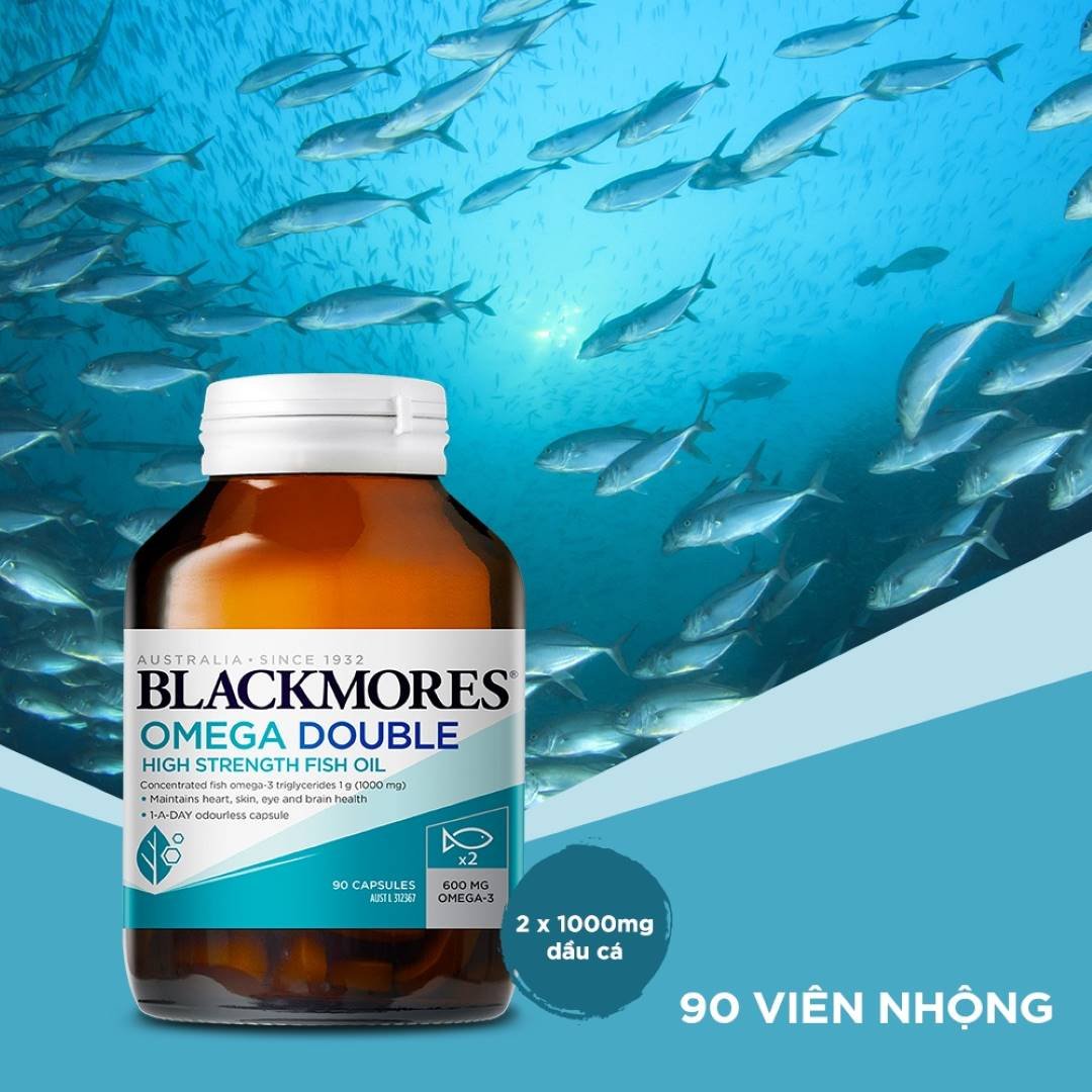 Thực Phẩm Bảo Vệ Sức Khỏe Blackmores Omega Double High Strength Fish Oil