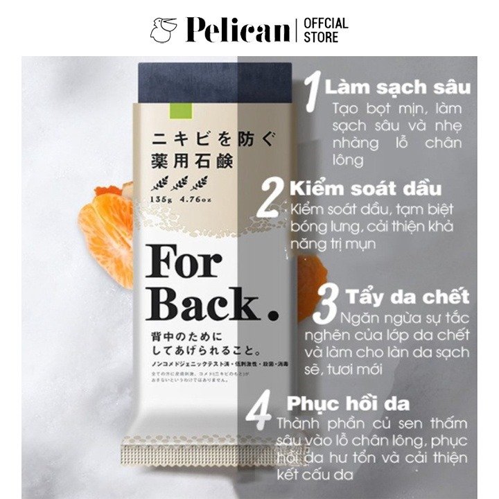Xà Phòng Pelican Làm Giảm Mụn Lưng 135g