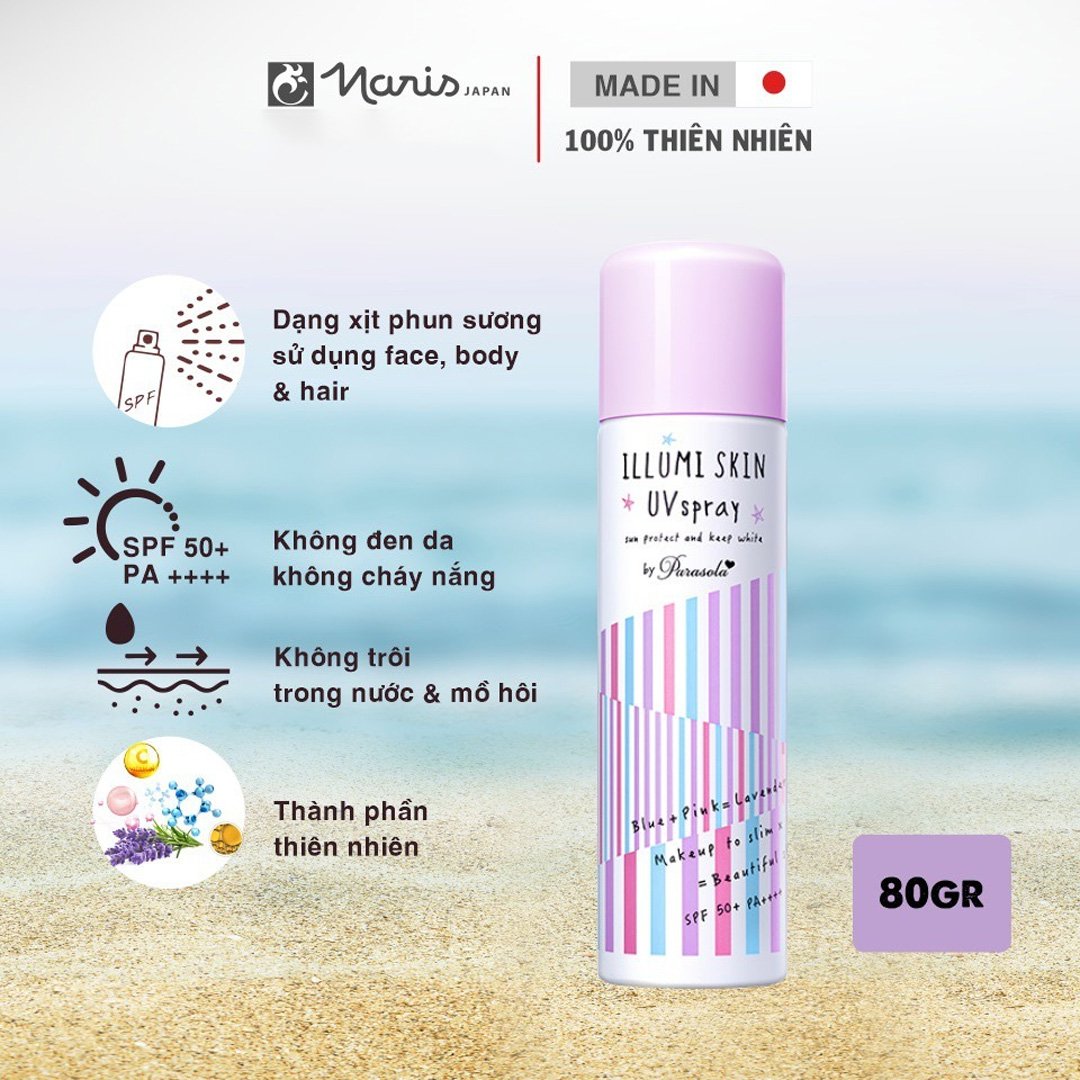 Xịt Chống Nắng Naris Cosmetics Nâng Tông Da 80g