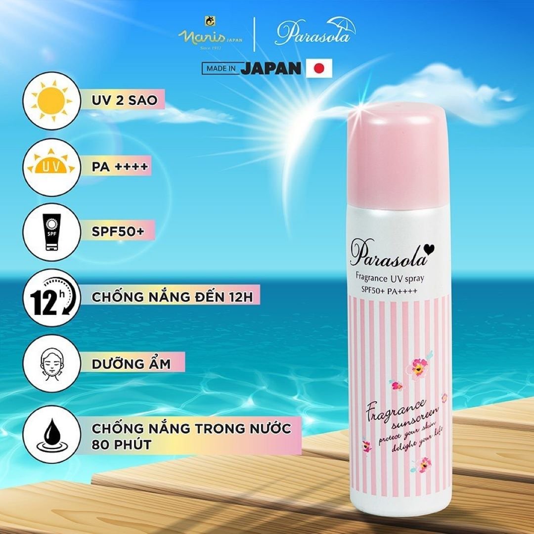 Xịt Chống Nắng Naris Cosmetics Dưỡng Sáng Da 90g