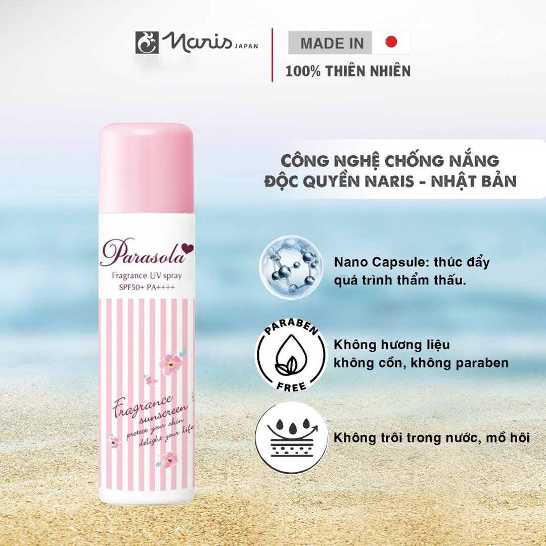 Xịt Chống Nắng Naris Cosmetics Dưỡng Sáng Da 90g