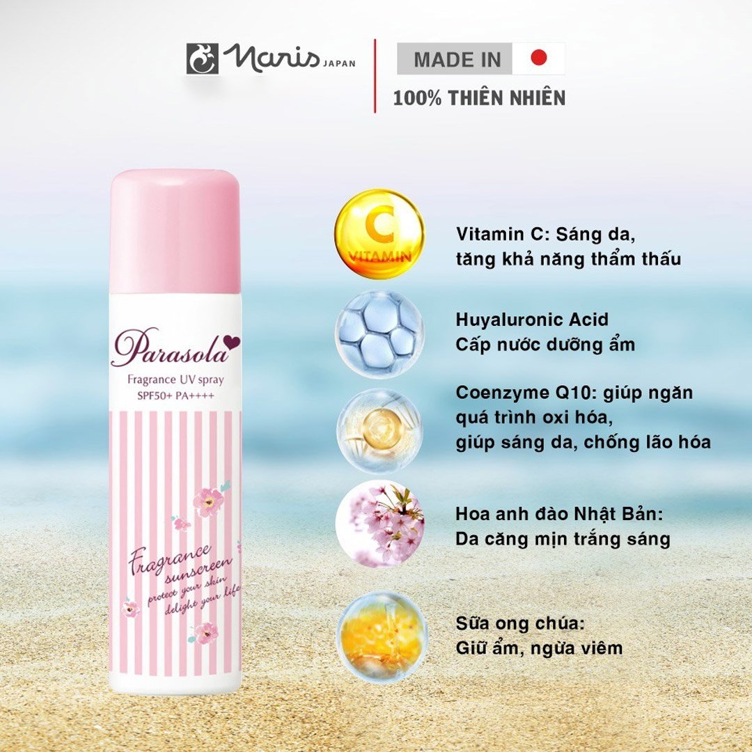 Xịt Chống Nắng Naris Cosmetics Dưỡng Sáng Da 90g